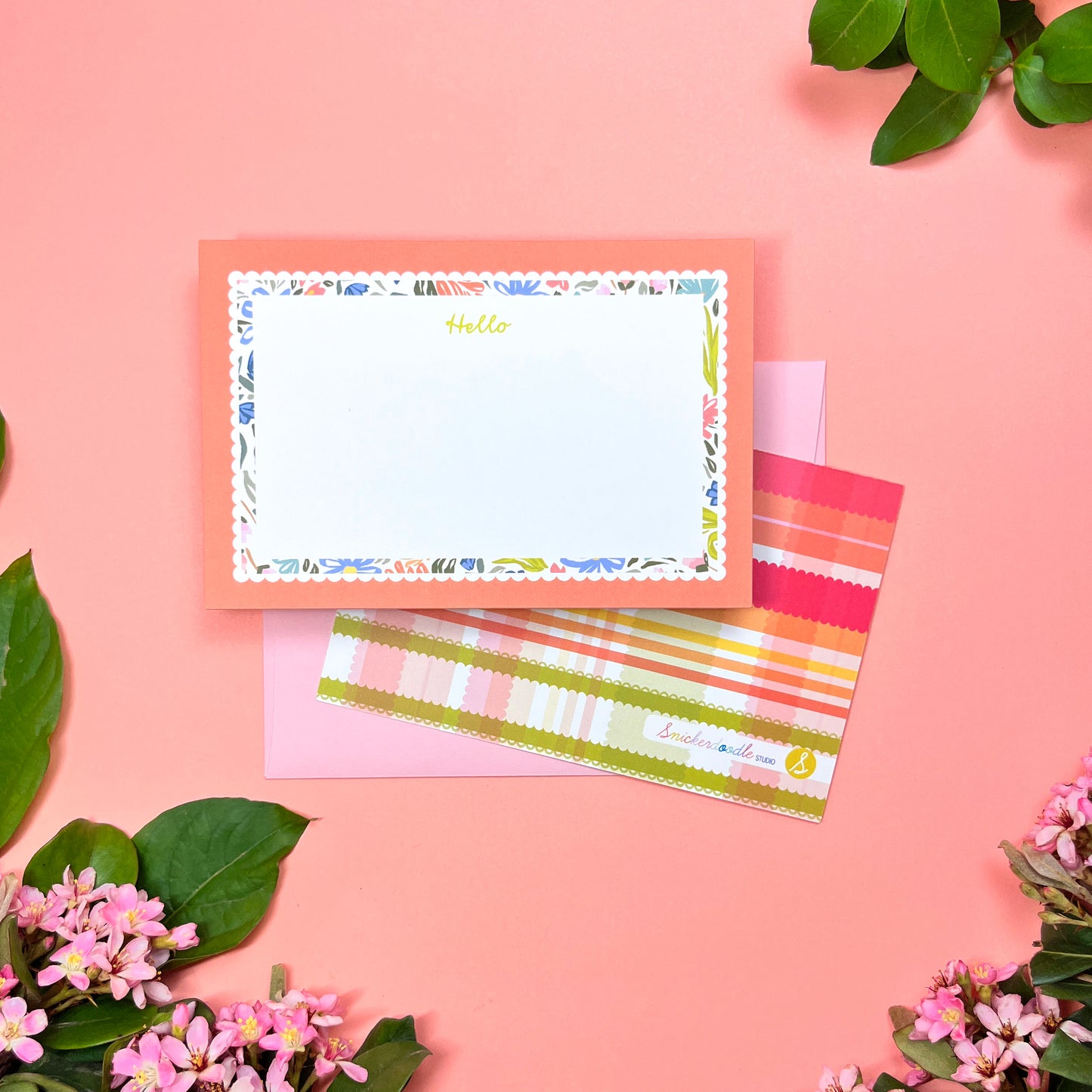 Bees & Blooms "Hello" • Flat Notes