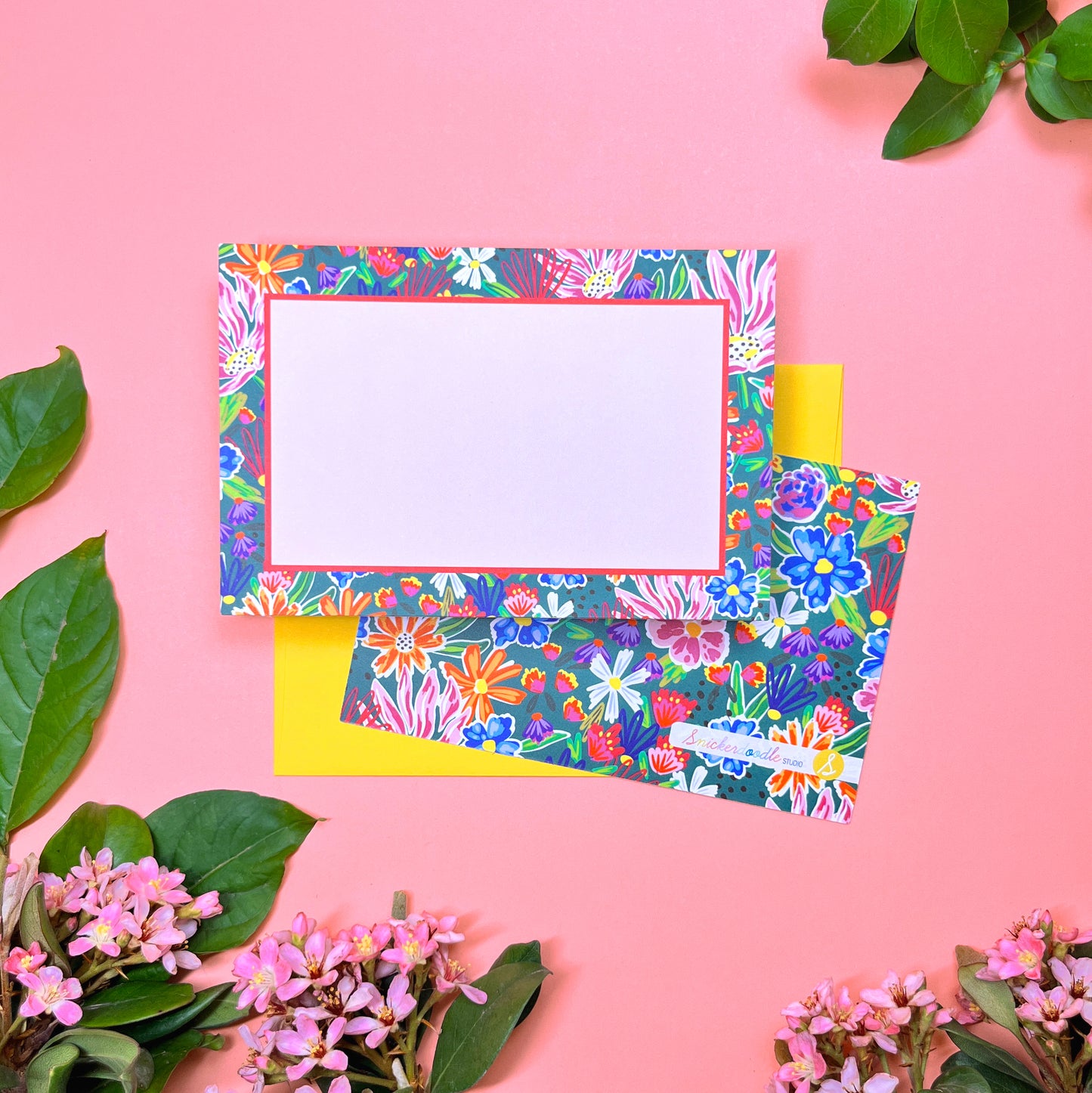 Bright Garden Floral Maximal • Flat Notes