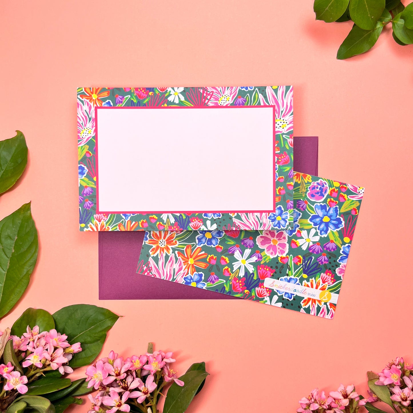 Bright Garden Floral Maximal • Flat Notes