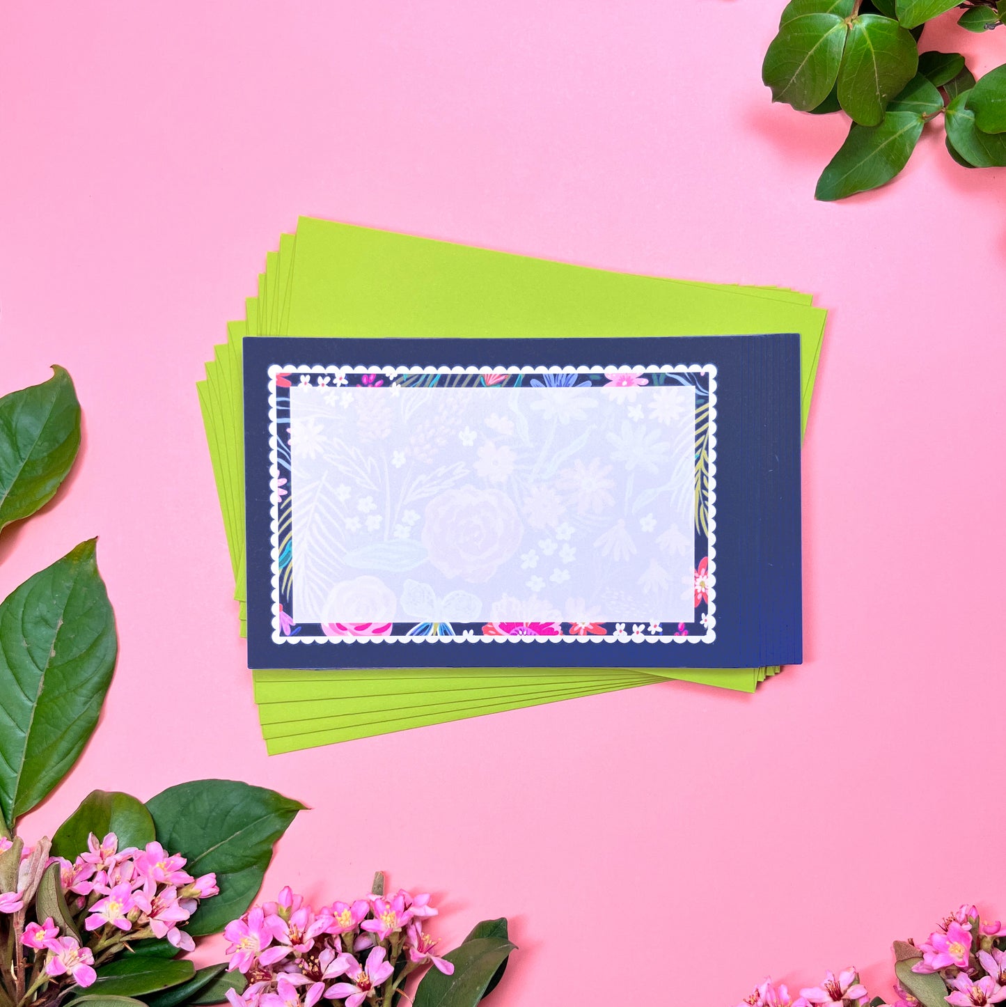 Summer Night Ruffle Frame • Flat Notes