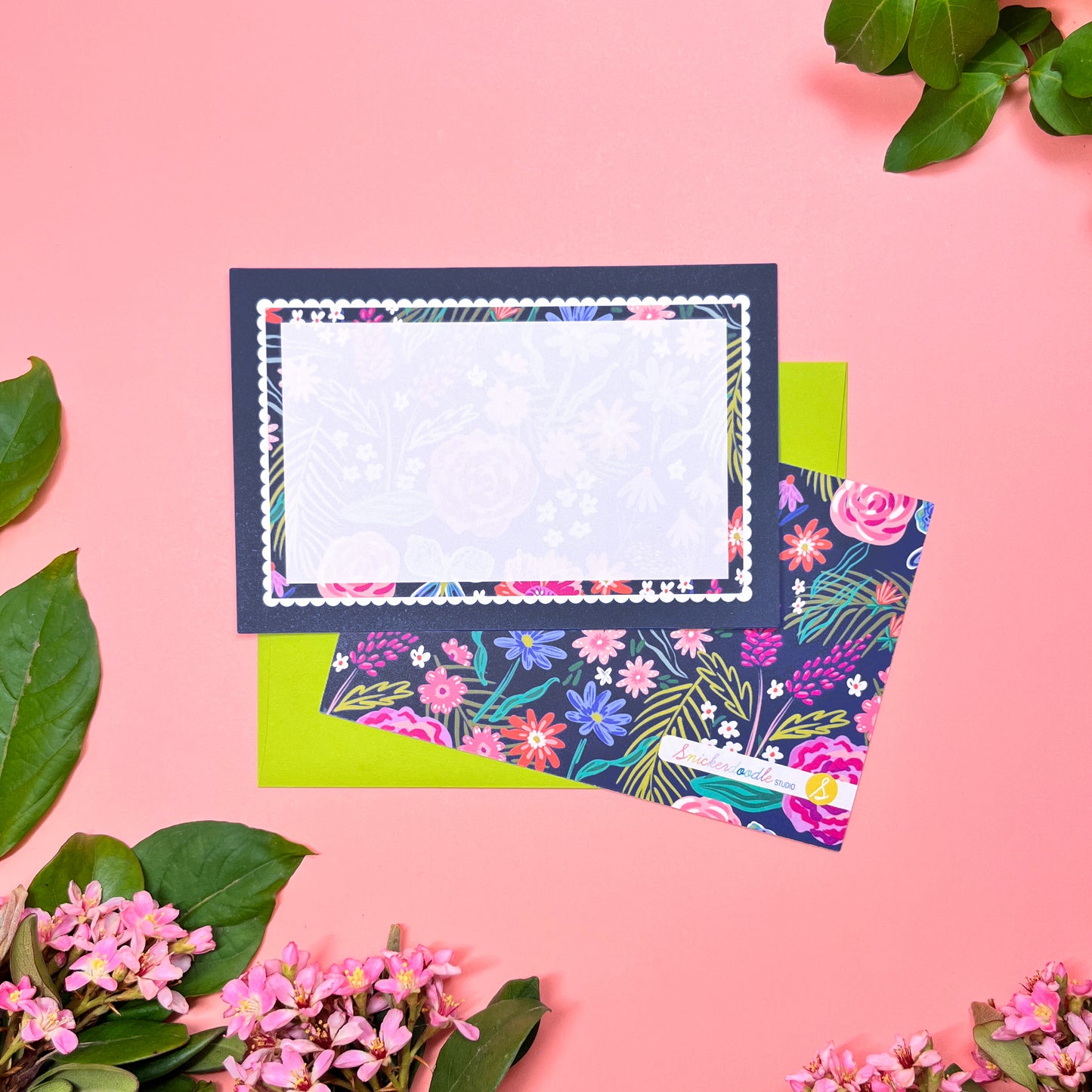 Summer Night Ruffle Frame • Flat Notes