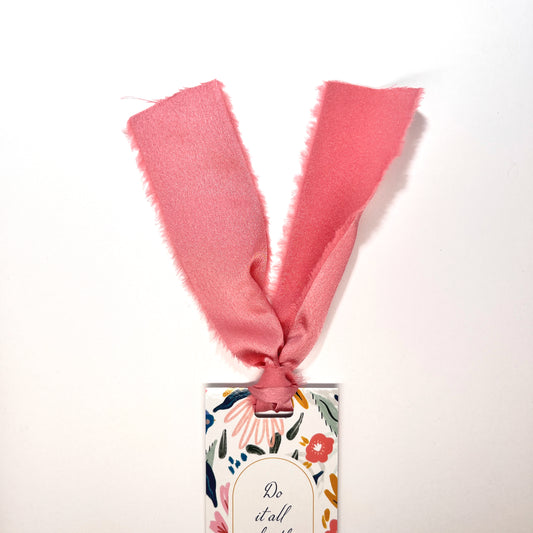 Pink Wallflower - Galatians • Bible Verse Bookmarks