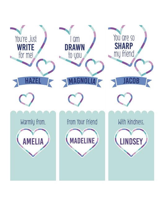 Valentine's Pencil Holder Card