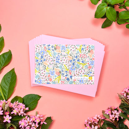 Bees & Bloom "Thank You" • Flat Notes • Stationery Set of 10