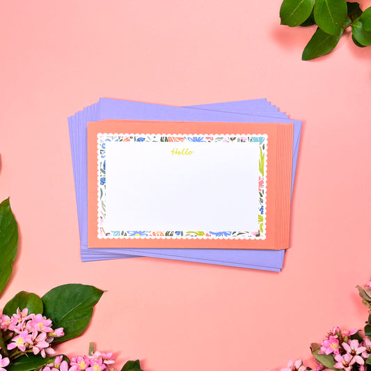 Bees & Blooms "Hello" • Flat Notes