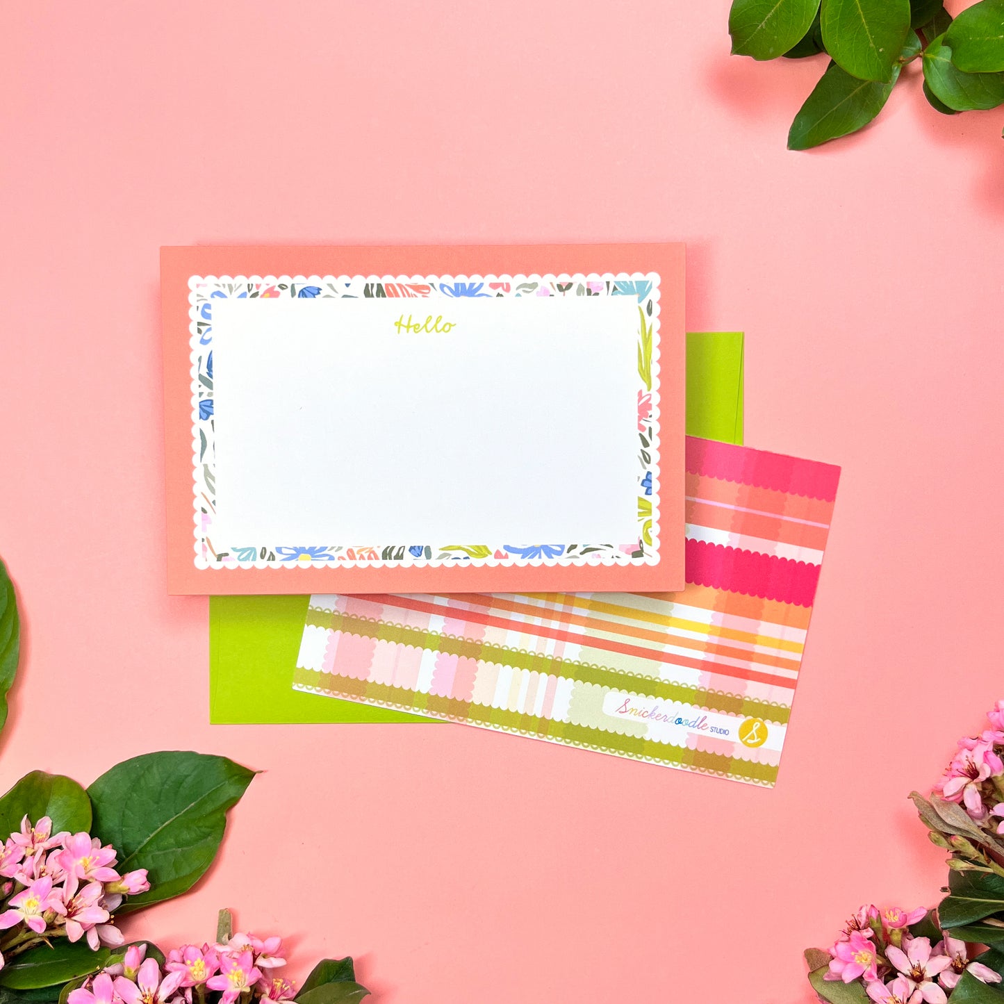 Bees & Blooms "Hello" • Flat Notes