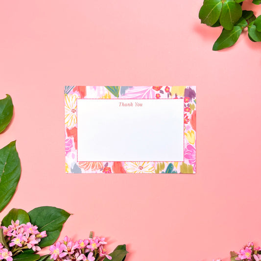 Dreamy Garden "Thank You" • Flat Notes • Stationery Set of 10