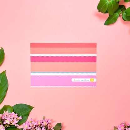 Dreamy Garden Ruffle Frame • Flat Notes • Stationery Set of 10