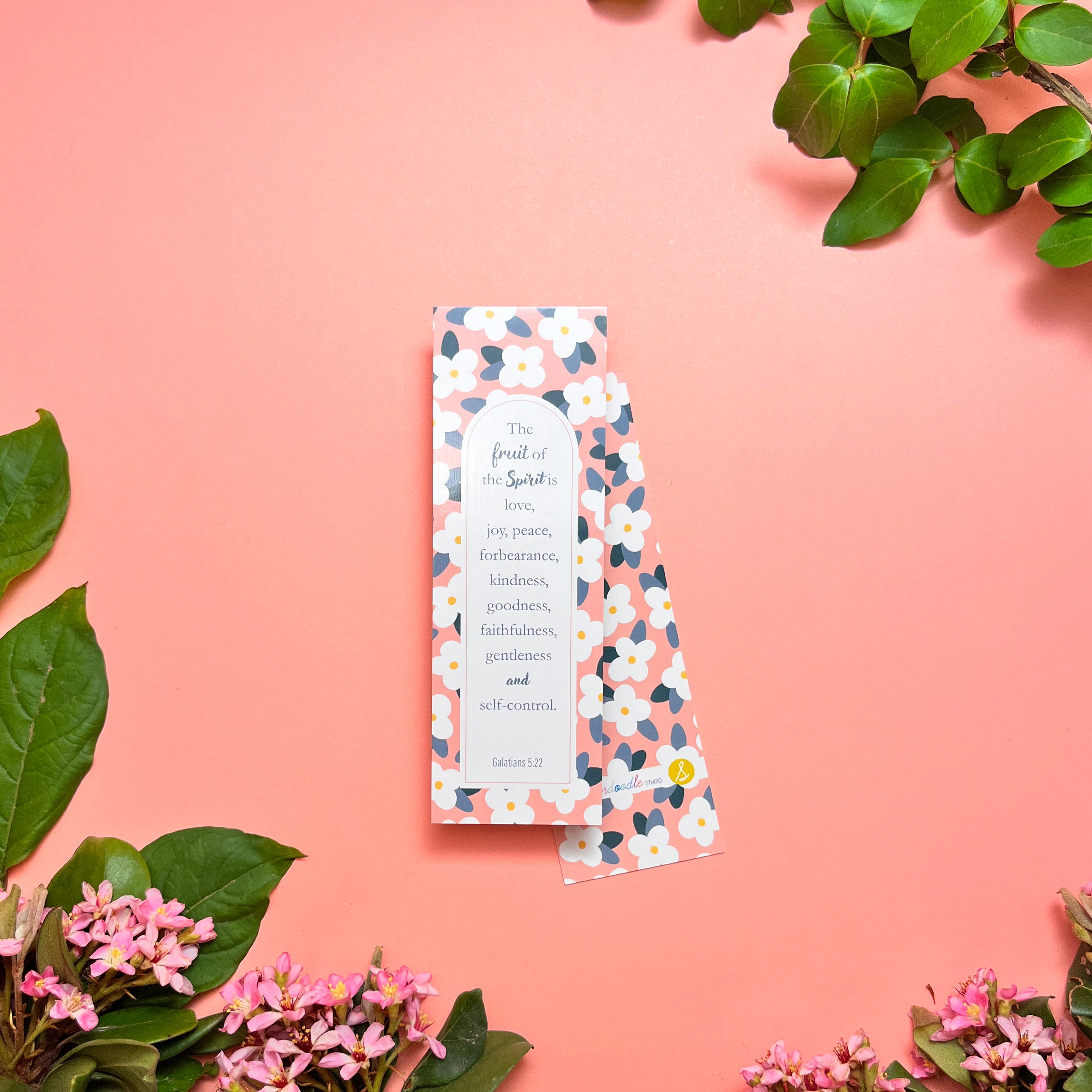 Pink Wallflower - Galatians • Bible Verse Bookmarks – Snickerdoodle Studio