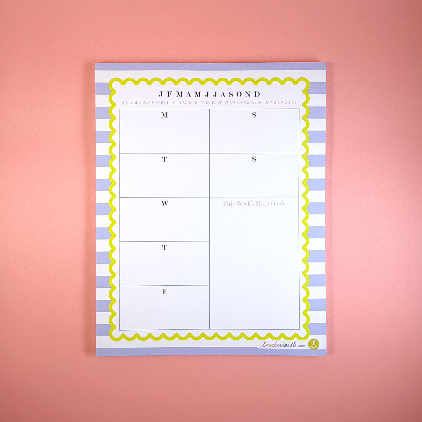Lemonade Blue Stripe • Weekly Planner