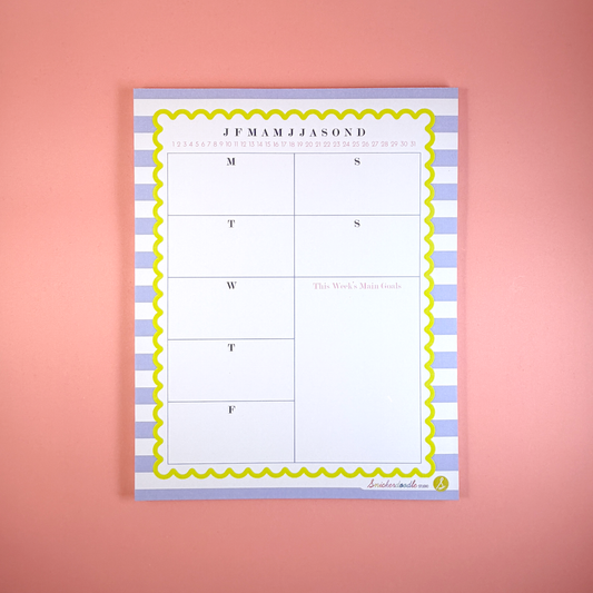 Lemonade Blue Stripe • Weekly Planner