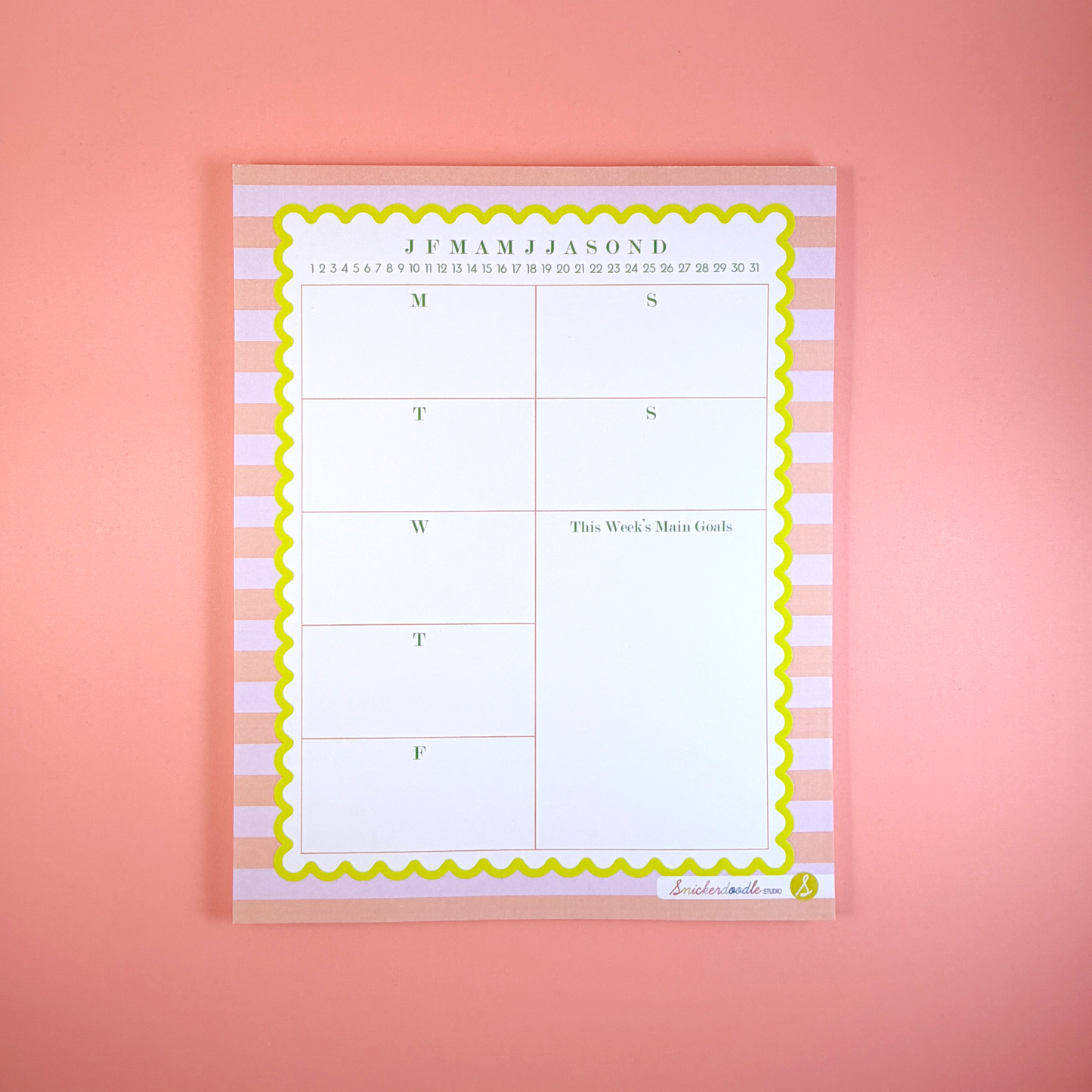 Pink Lemonade Stripe • Weekly Planner