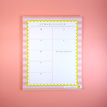 Pink Lemonade Stripe • Weekly Planner