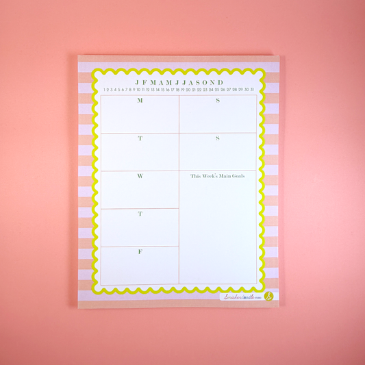 Pink Lemonade Stripe • Weekly Planner