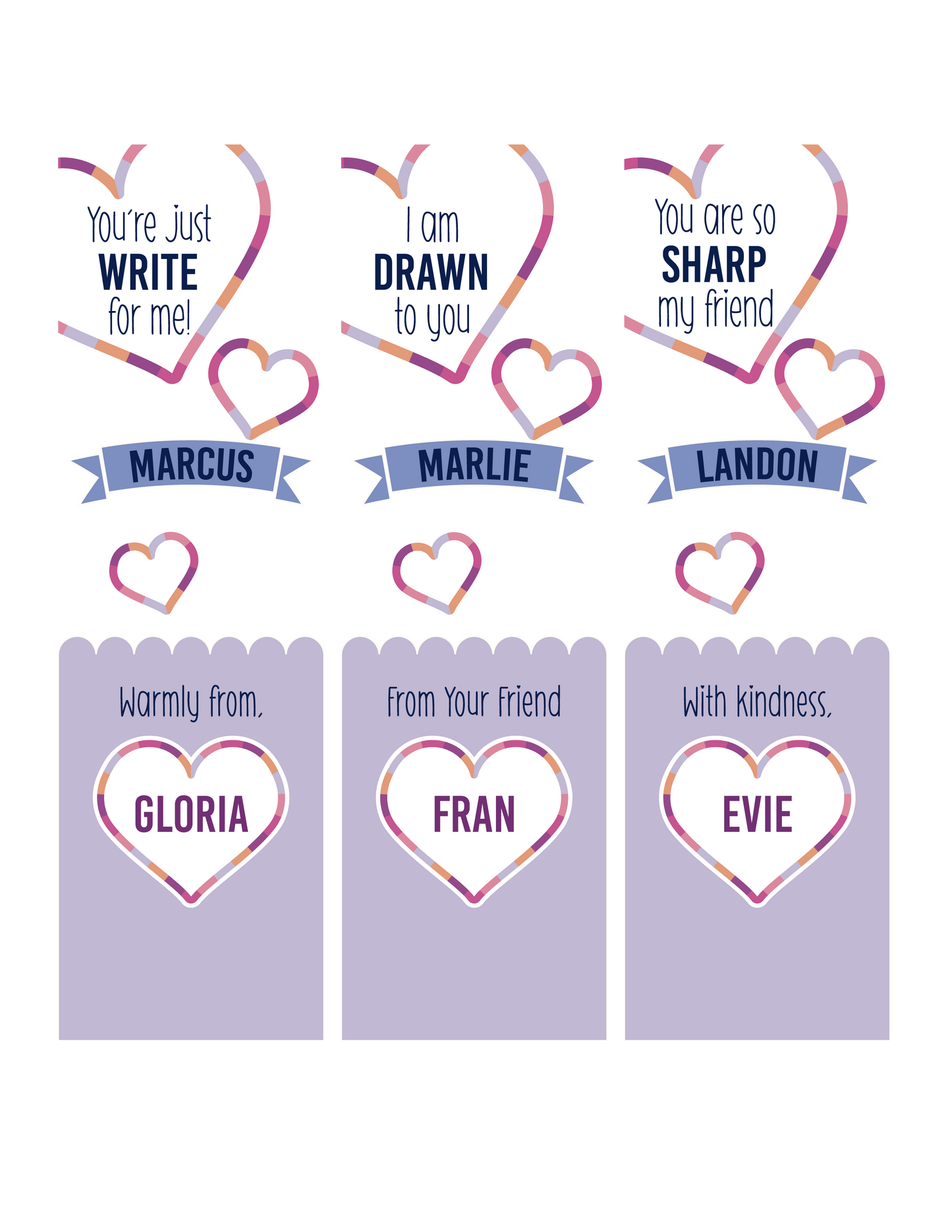 Valentine's Pencil Holder Card