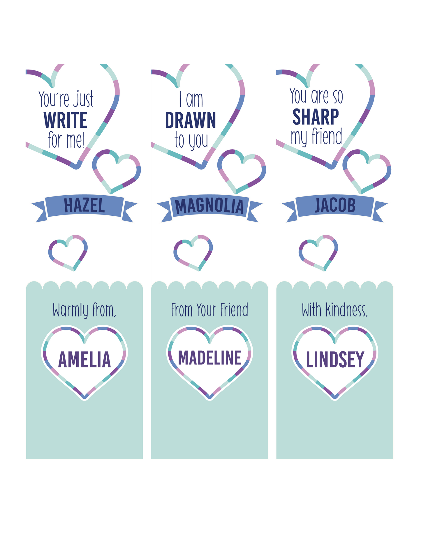 Valentine's Pencil Holder Card