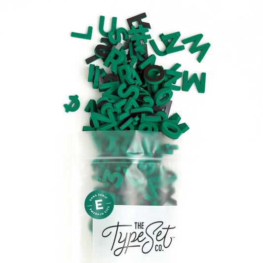 1" 200pc Emerald Green Magnetic Letters